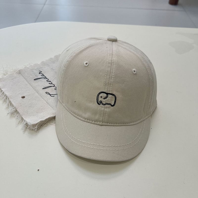 Elephant Brim Short Cap Embroidered