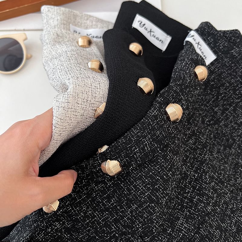 Round Neck Button Vest