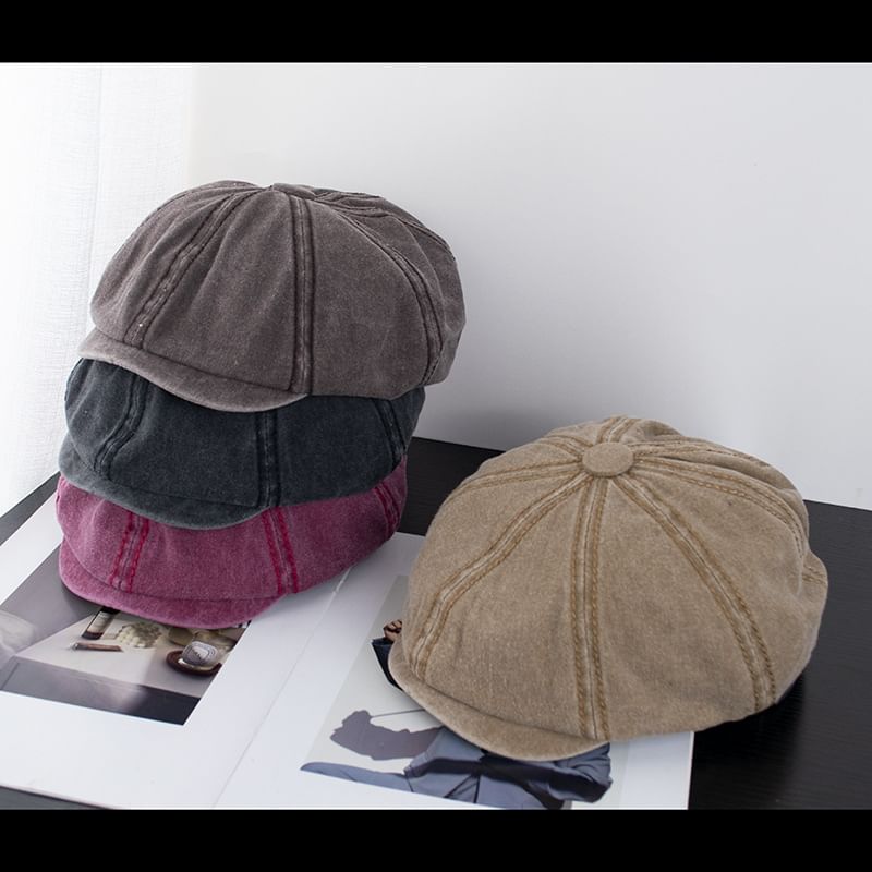 Newsboy Cotton Vintage Washed Cap