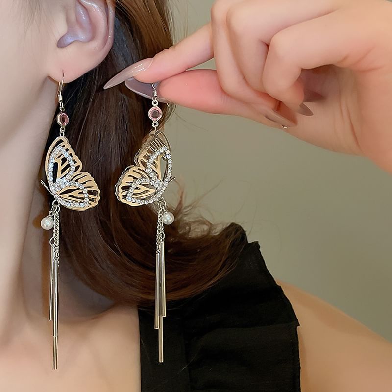 Fringed / Butterfly Earring Necklace