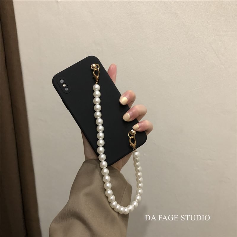 Phone Faux Strap Case Pearl