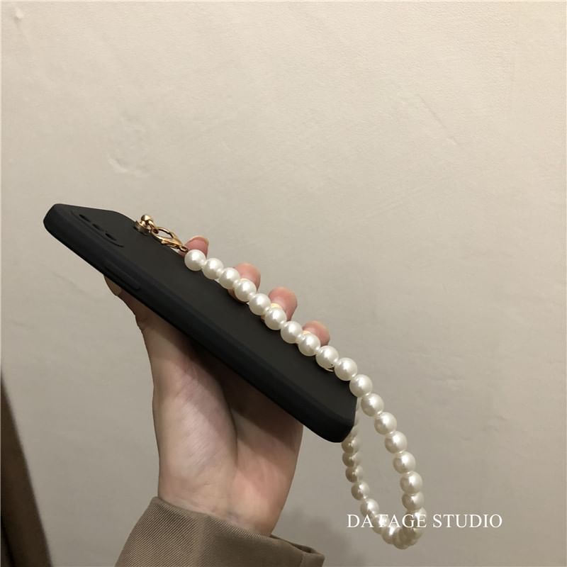 Phone Faux Strap Case Pearl