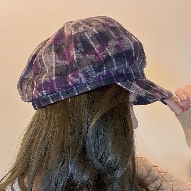 Newsboy Plaid Cap