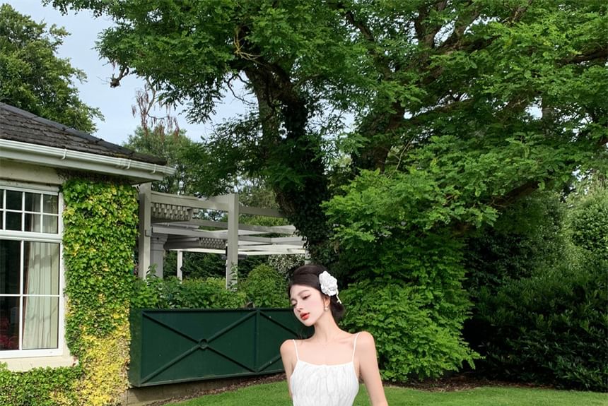 Maxi Spaghetti Sundress Strap Plain