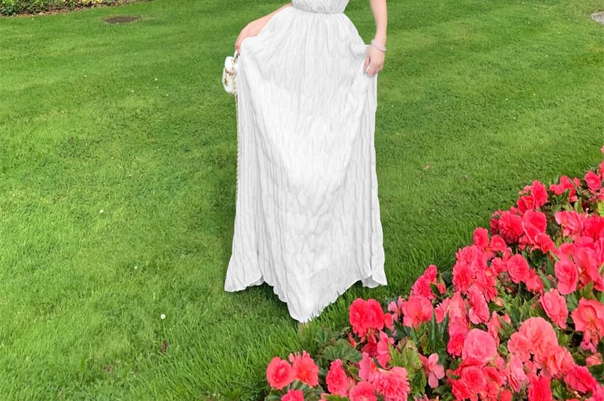 Maxi Spaghetti Sundress Strap Plain