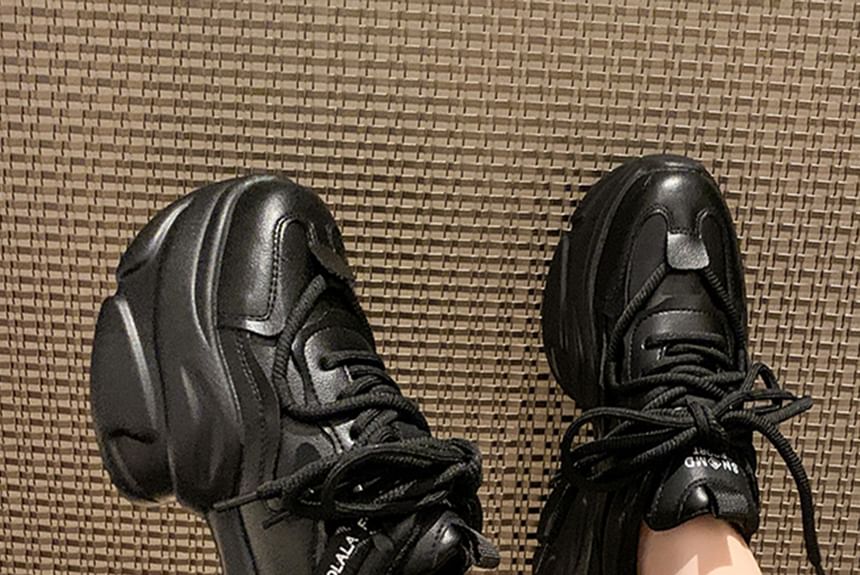Sneakers Lace Up Platform