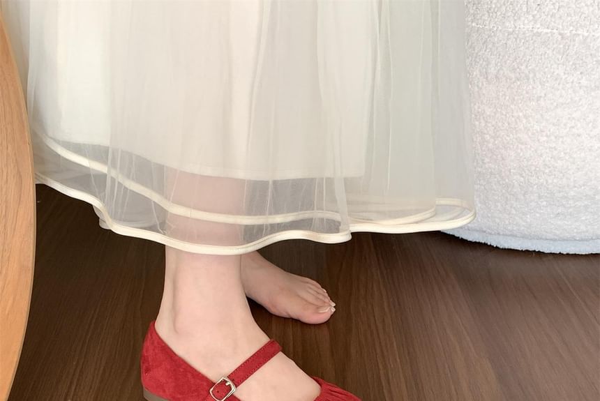 Flats Ruched Jane Plain Faux Suede Mary