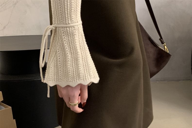 Round Faux Flats Leather Toe