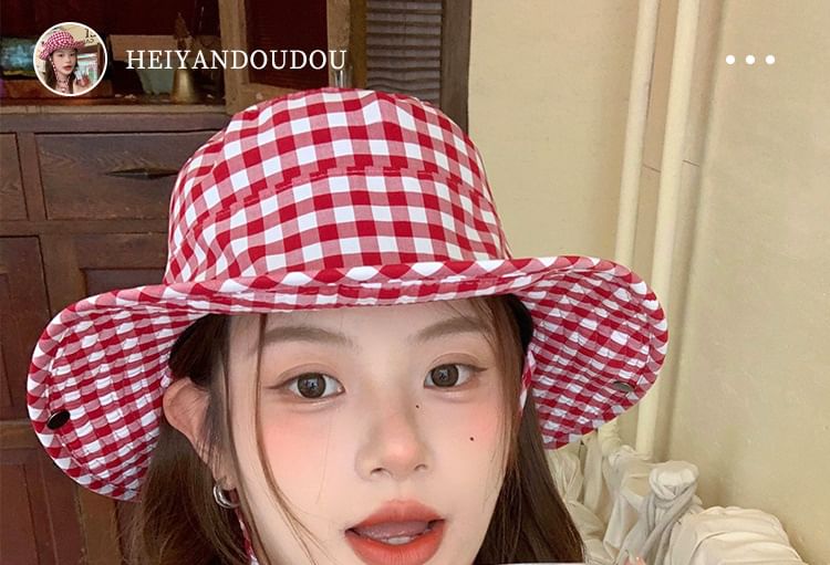 Hat Plaid Bucket