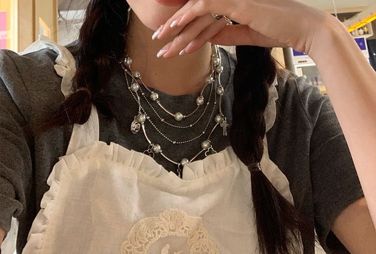 Beaded Ribbon Beret Denim