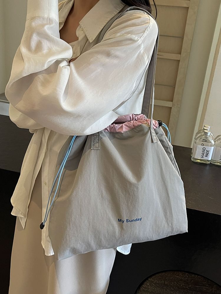 Lettering Bag Tote Canvas