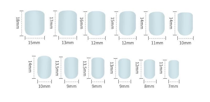 Plain Press On Toenail