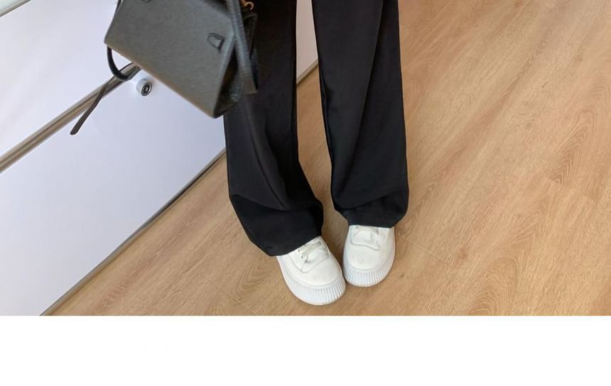 Pants High Leg Pleated Wide Waist Suit Striped