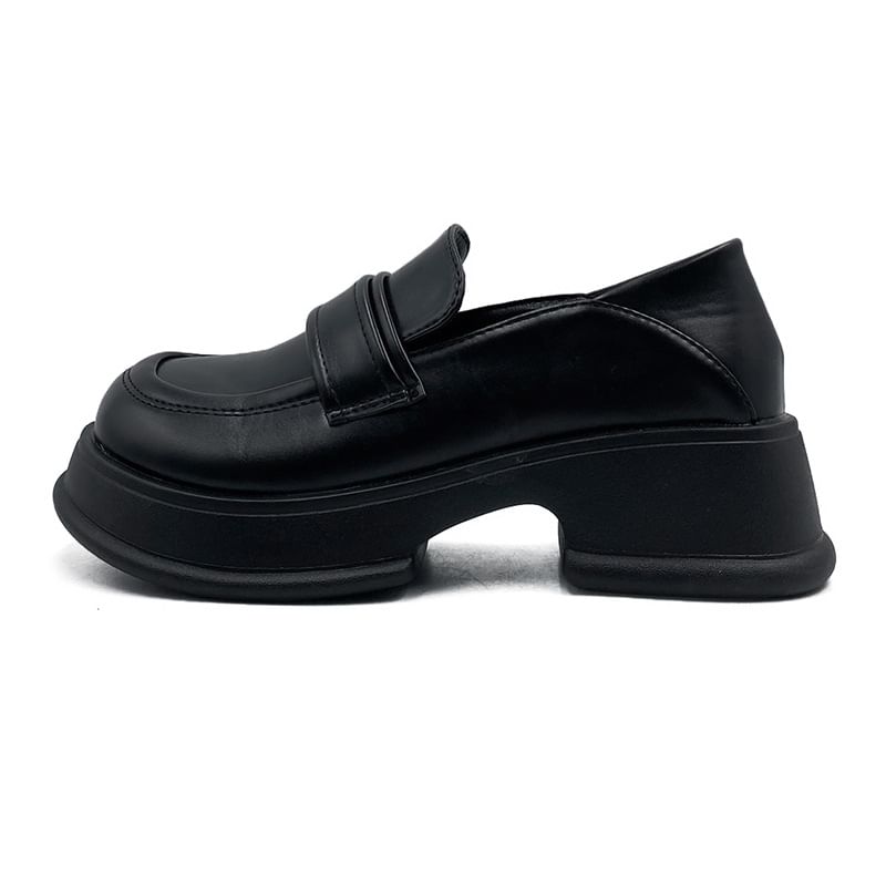 Platform Chunky Loafers Heel