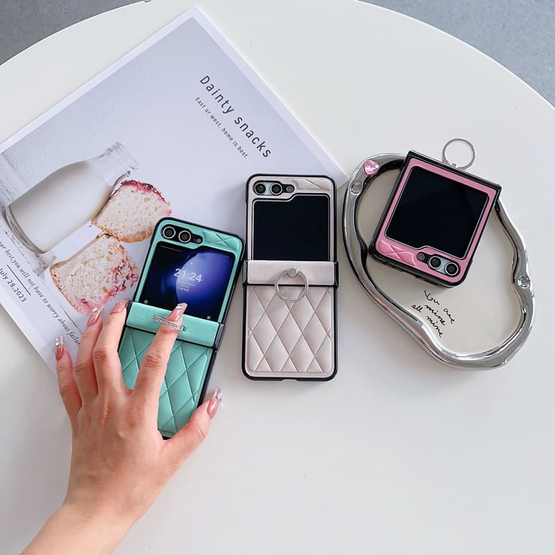 Phone Argyle Ring Stand Case