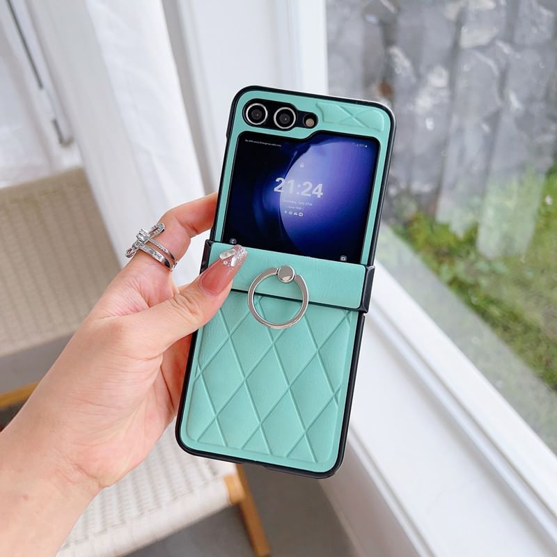 Phone Argyle Ring Stand Case