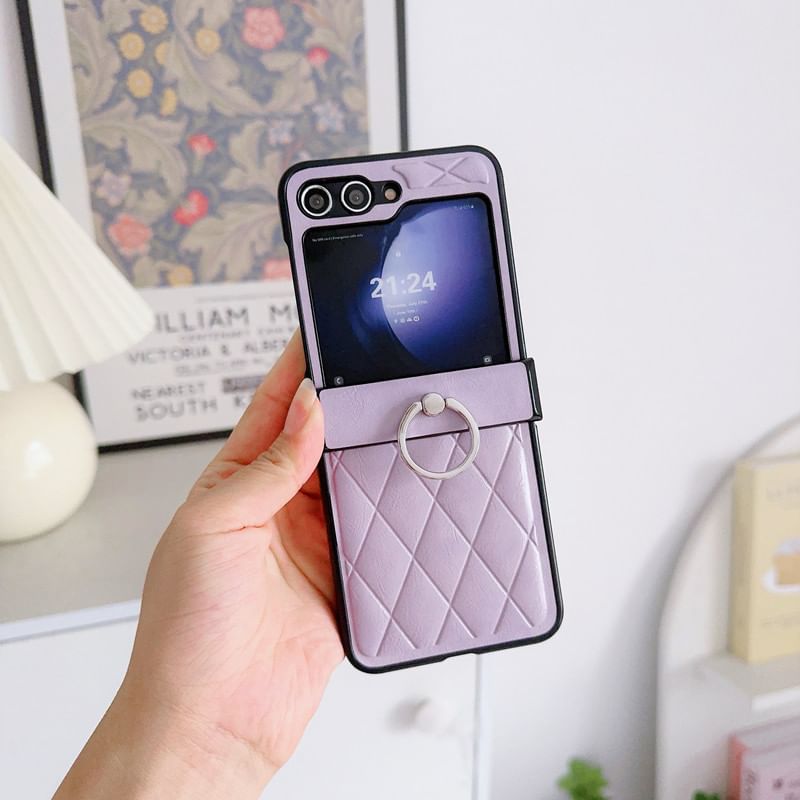 Phone Argyle Ring Stand Case