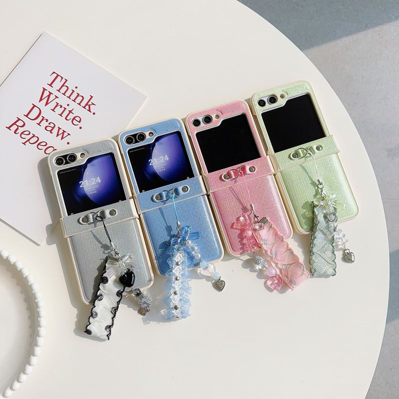 Charm Plain Ribbon Phone Case