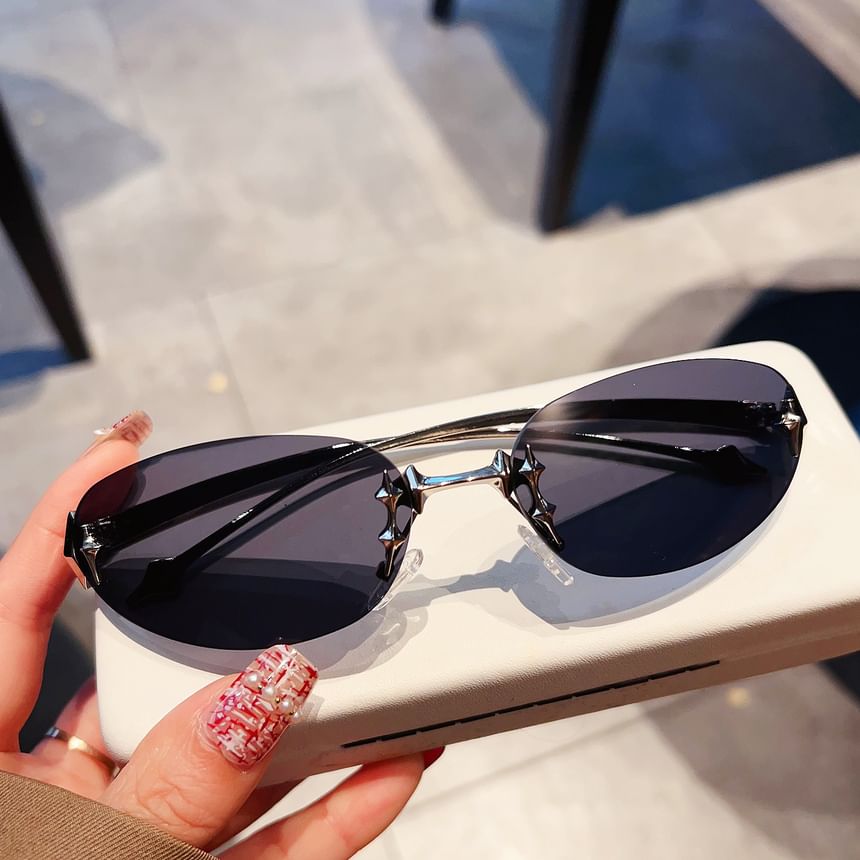 Sunglasses Oval Rimless