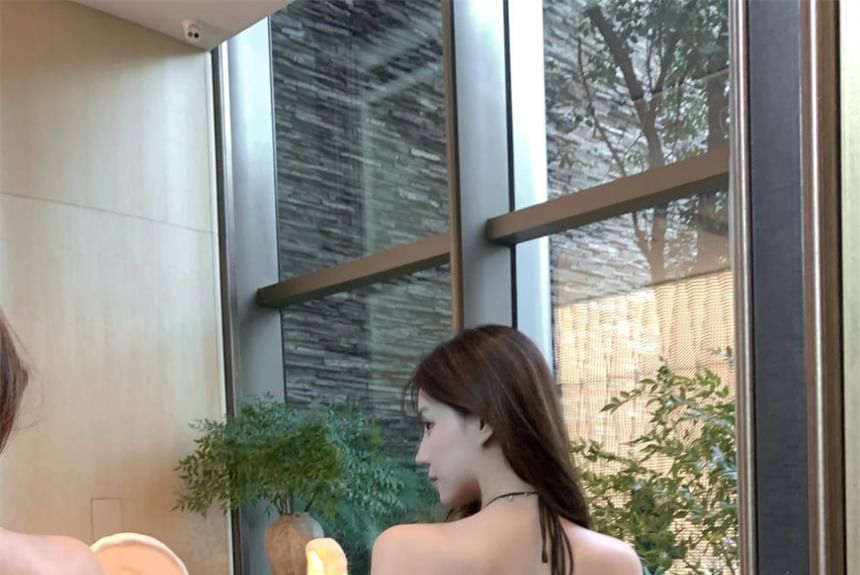 Halter Sundress Strappy Plain Maxi