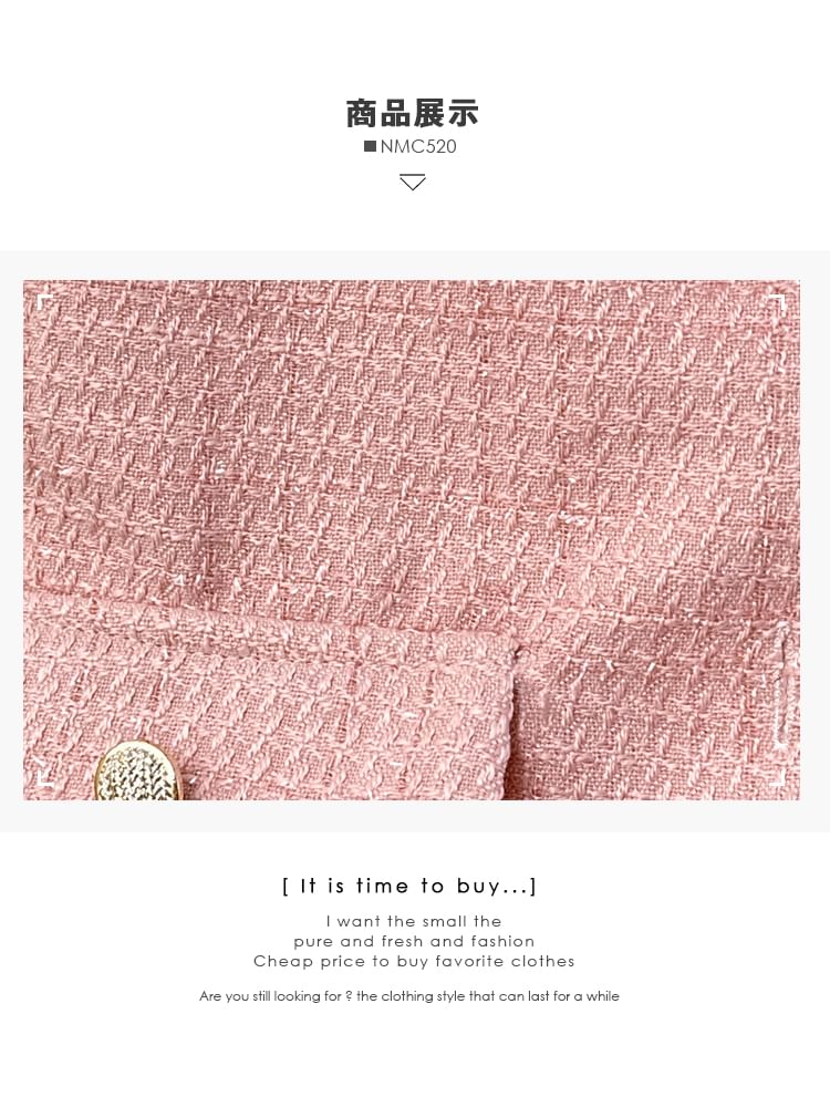 Crew-Neck Tweed Jacket