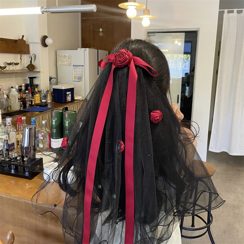 Mesh Ribbon Hair Tie