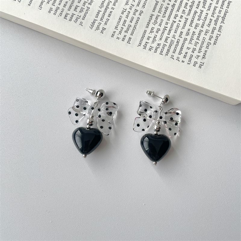 Accent / Necklace Drop Heart Earring