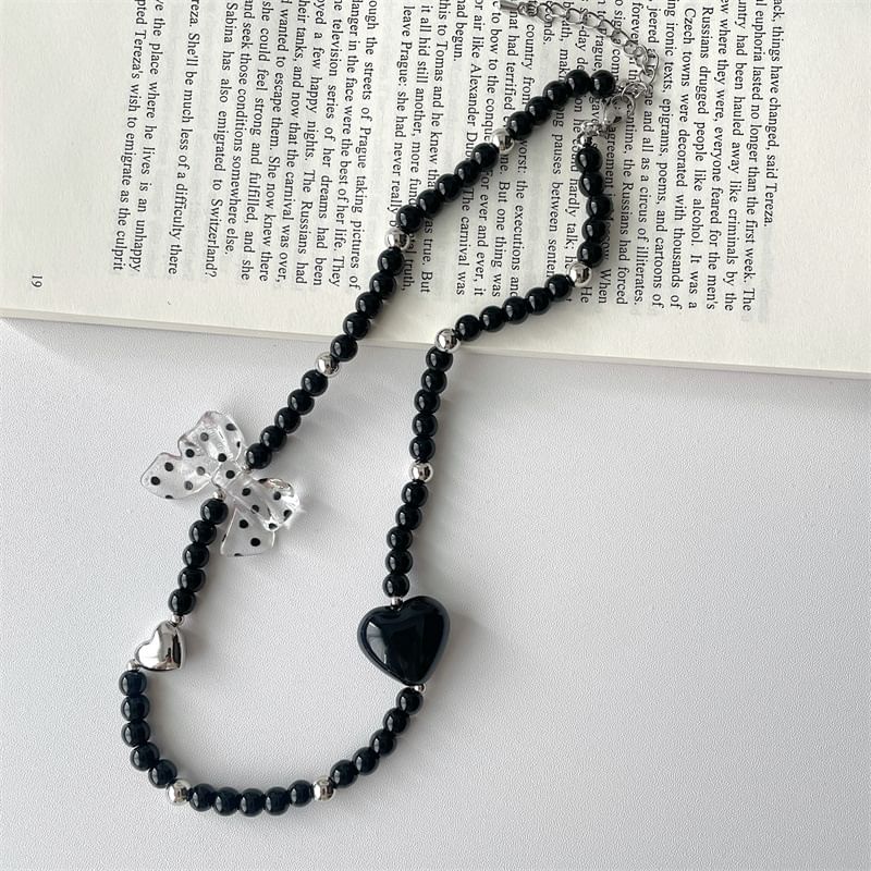 Accent / Necklace Drop Heart Earring