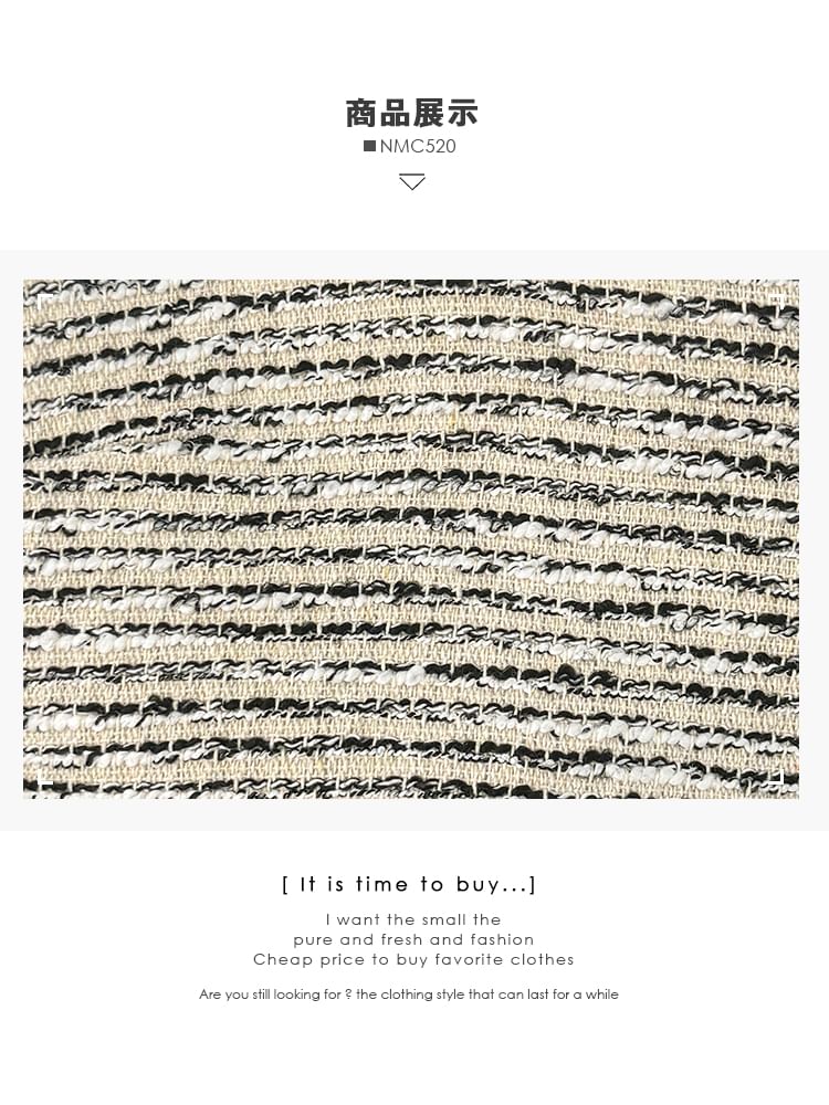 Button-Up Tweed Vest Jacket