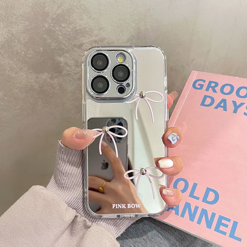 Phone Bow Mirrored Case