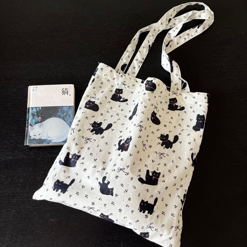 Bag Shopper Print Cat