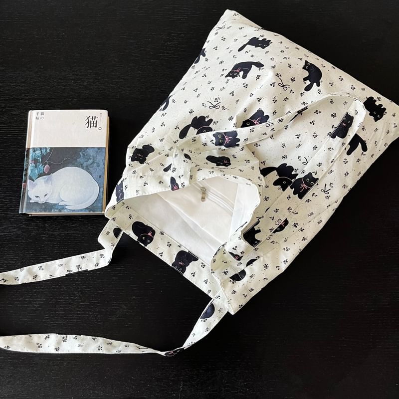 Bag Shopper Print Cat