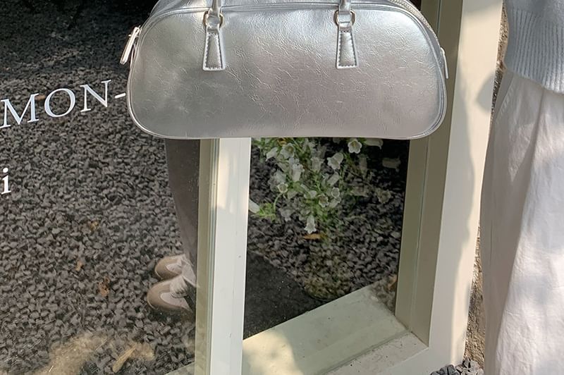 Faux Leather Shoulder Plain Bag