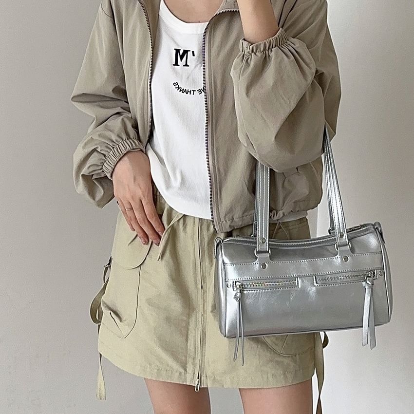 Bag Leather Faux Tote Plain