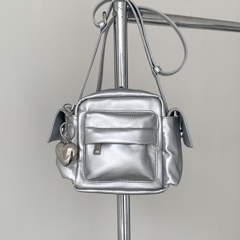 Plain Bag Faux Crossbody Leather