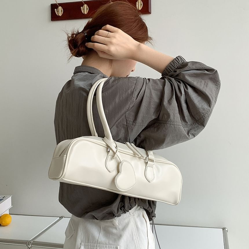 Bag Shoulder Faux Plain Leather