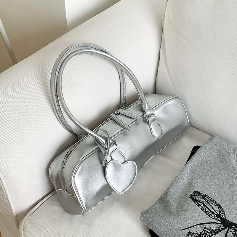 Bag Shoulder Faux Plain Leather