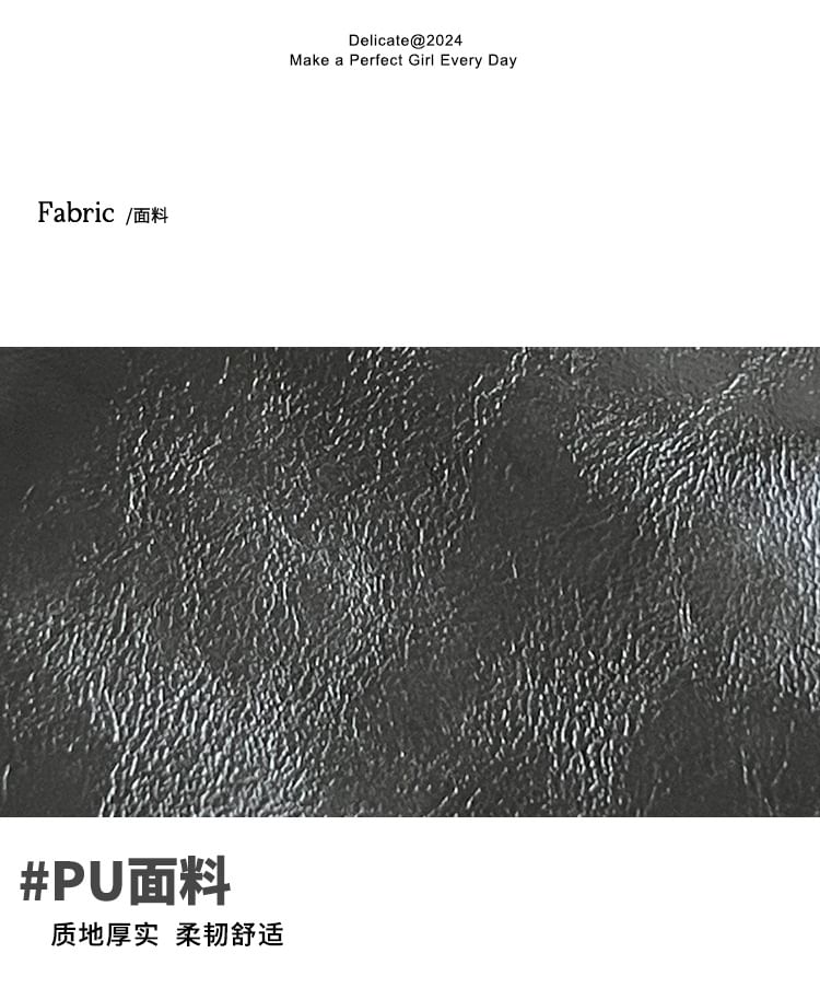 Faux Bag Shoulder Leather Buckled Plain