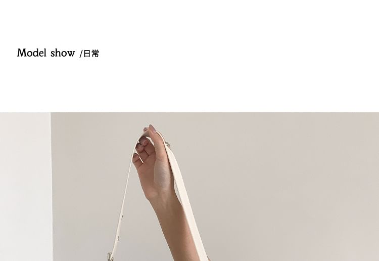 Faux Bag Shoulder Leather Buckled Plain