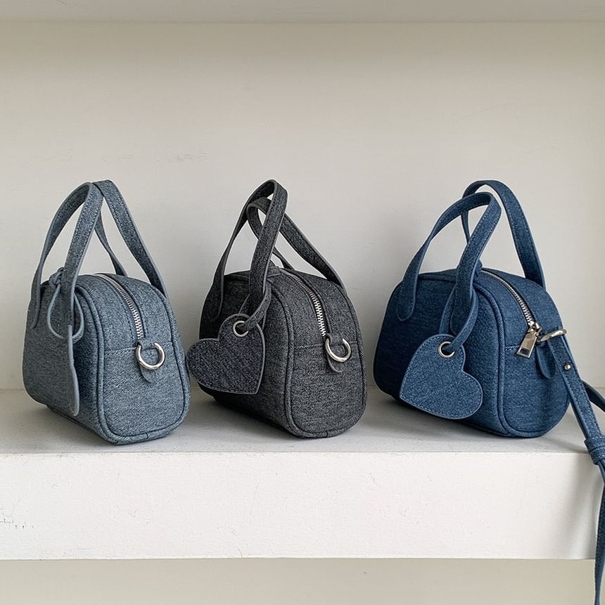 + Charm Bowler Bag Denim Set: