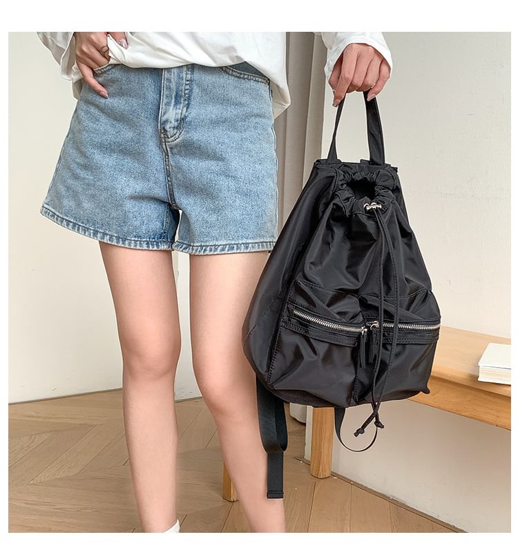 Backpack Plain Drawstring Nylon