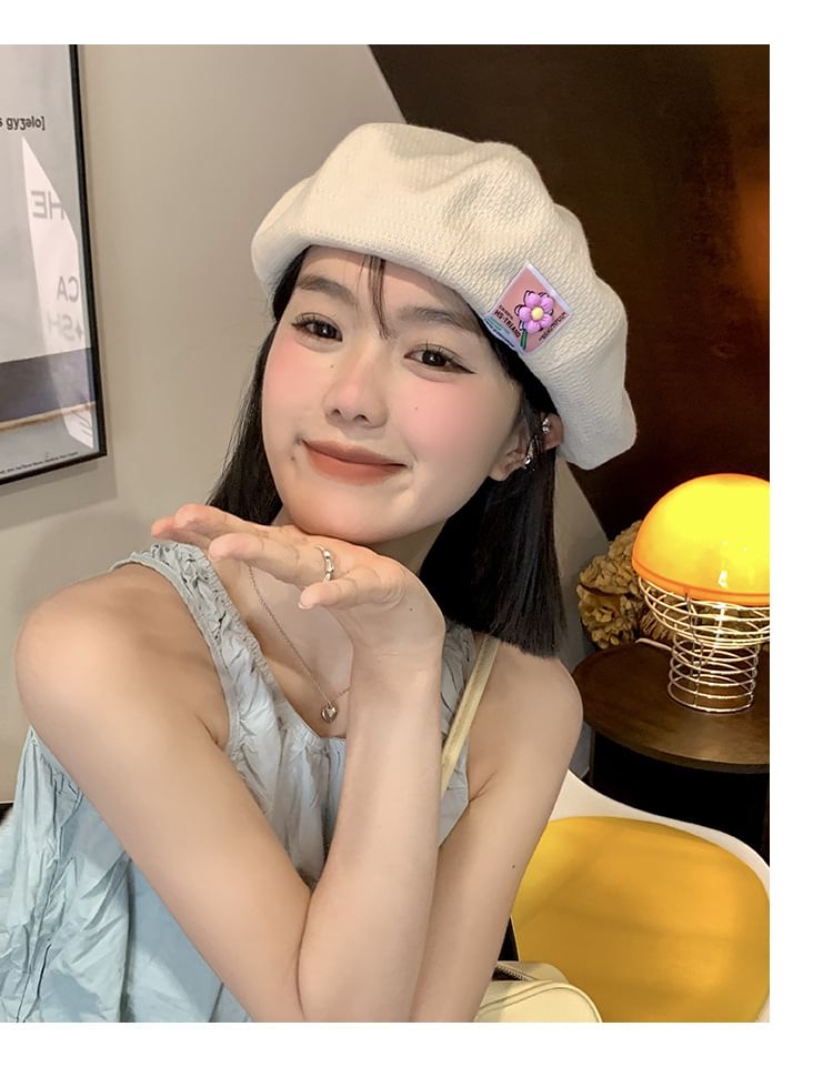 Applique Beret Flower
