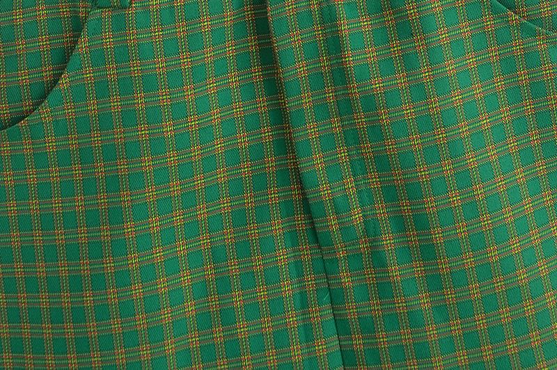 High-Rise Checked Mini Trapeze Skirt