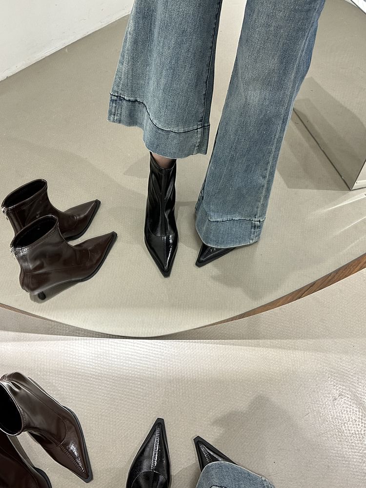 Short Boots Stiletto Pointy Heel