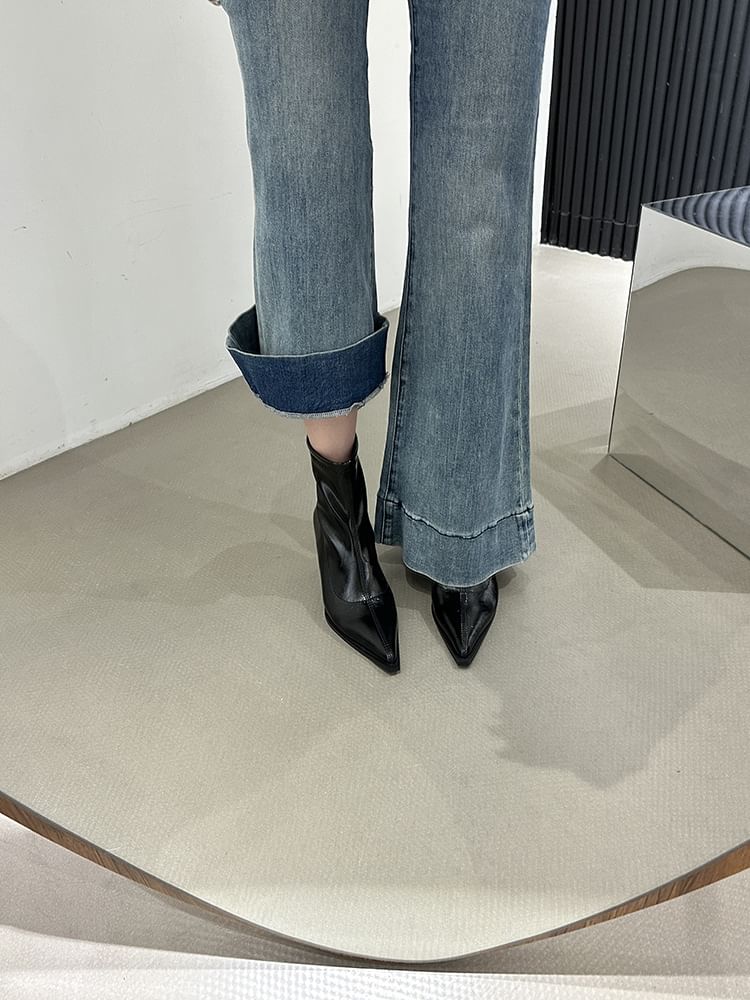 Short Boots Stiletto Pointy Heel