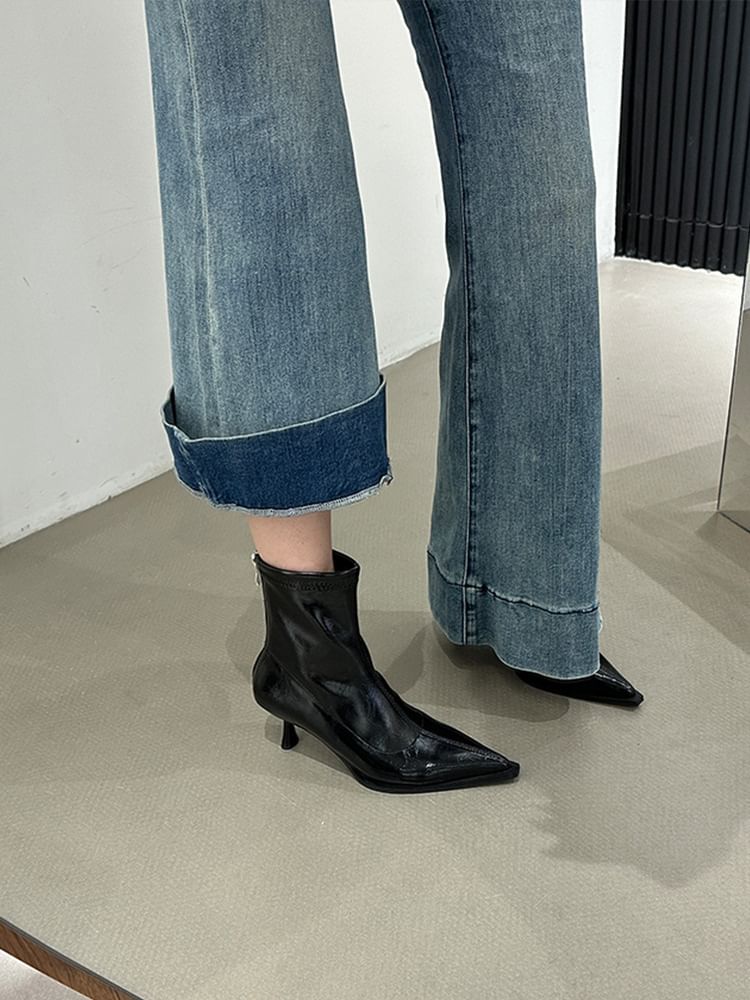Short Boots Stiletto Pointy Heel