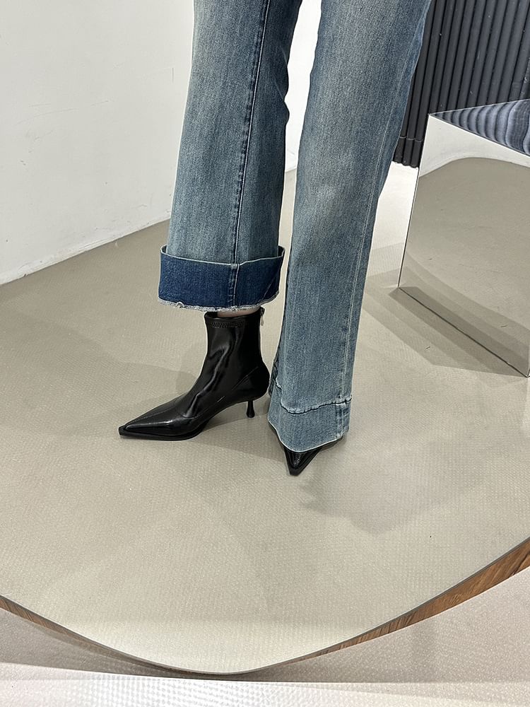 Short Boots Stiletto Pointy Heel