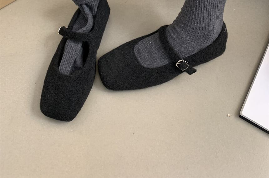 Jane Square-Toe Flats Mary