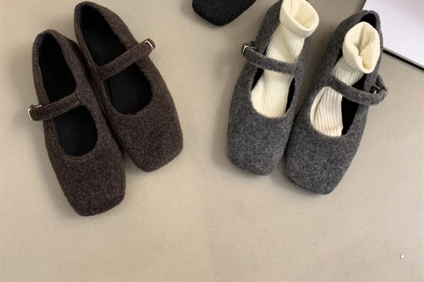 Jane Square-Toe Flats Mary