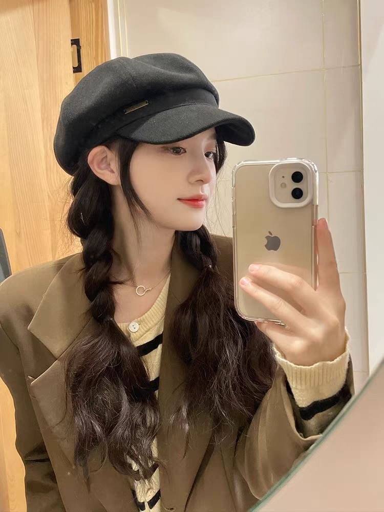 Wool Cap Newsboy Plain